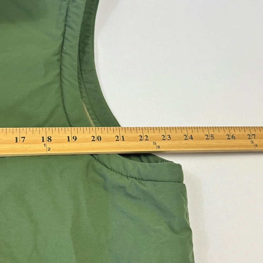 L.L. Bean Vest Mens LT Tall Green Fleece‎ Lined Full Zip Windbreaker Outdoor